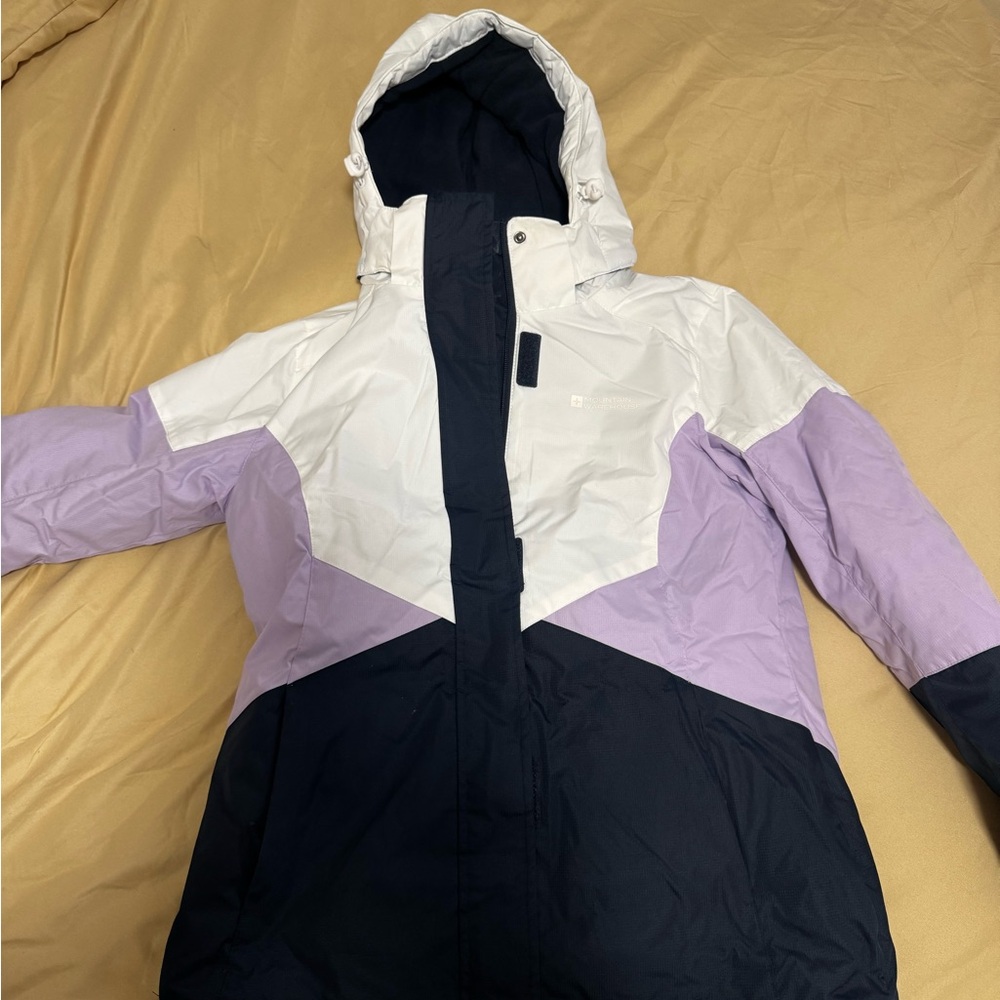 Stylish Black and Purple Hooded Jacket